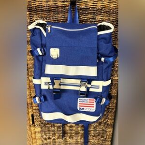 SKYY Vodka‎ Brand Bag, backpack- Blue/Chrome finish/White, Pre-Owned